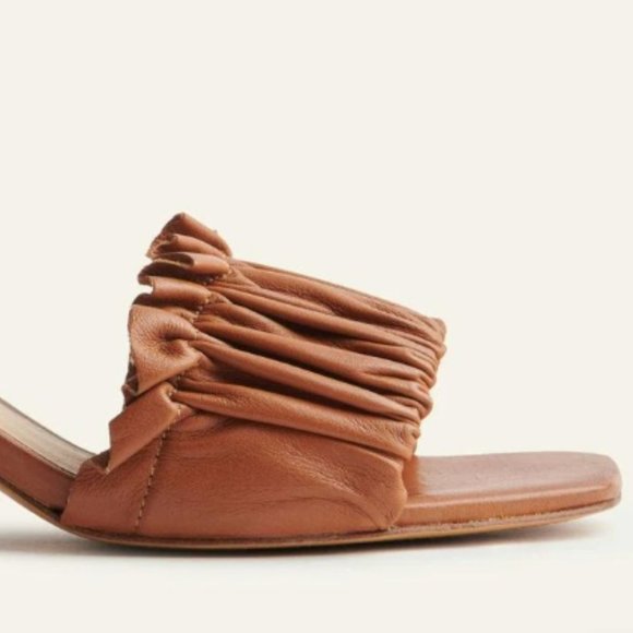 Shereen Ruched Block Heel Mule in Pecan (Brown/Tan) Size 5 - Picture 3 of 3